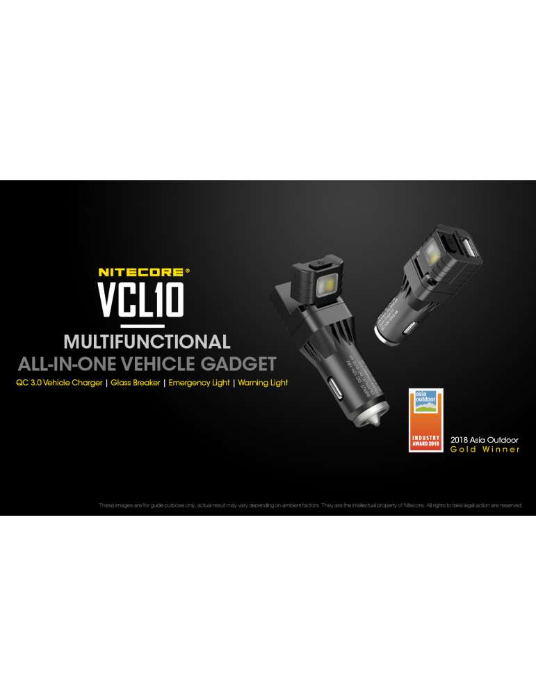 VCL10 lampe de secours voiture chargeur USB allume cigare