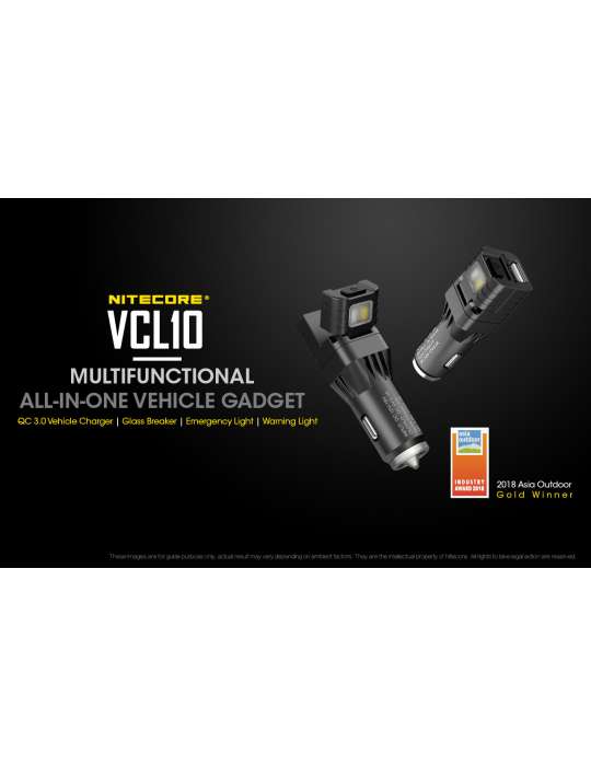 VCL10 lampe de secours voiture chargeur USB allume cigare