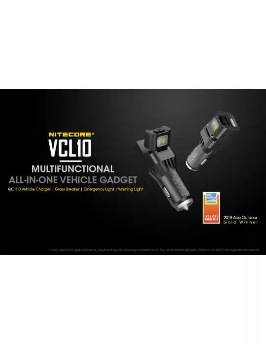 VCL10 lampe de secours voiture chargeur USB allume cigare–NITECORE BELUX