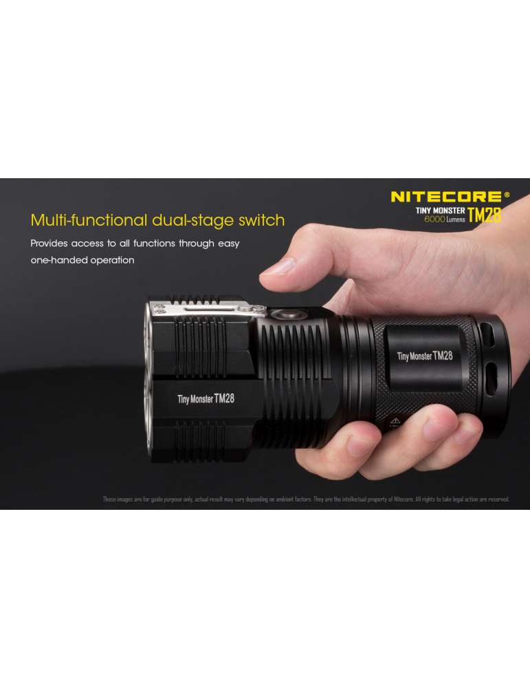 TM28 flashlight 6000LM compact long range tripod mount