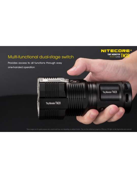 TM28 lampe torche 6000LM compacte longue portée fixation tripod