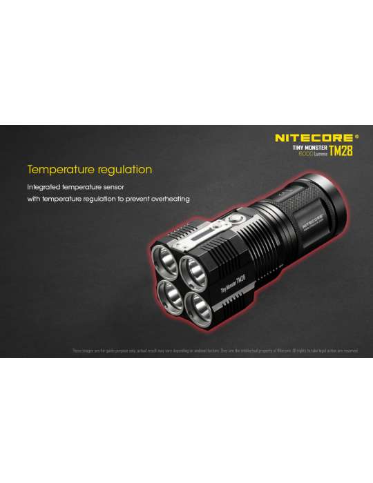 TM28 lampe torche 6000LM compacte longue portée fixation tripod