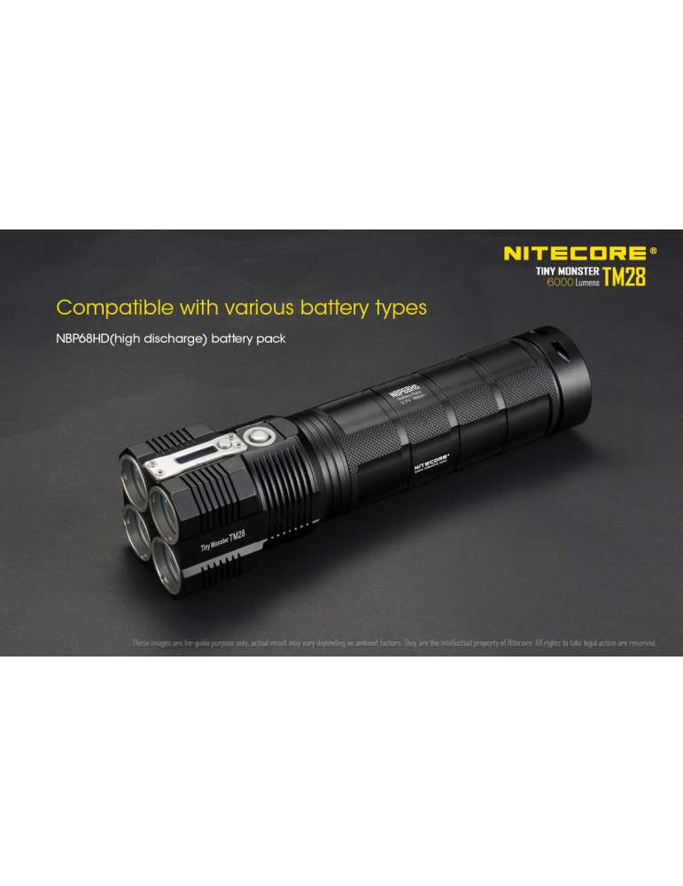 TM28 lampe torche 6000LM compacte longue portée fixation tripod