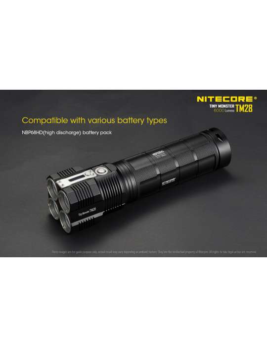 TM28 lampe torche 6000LM compacte longue portée fixation tripod