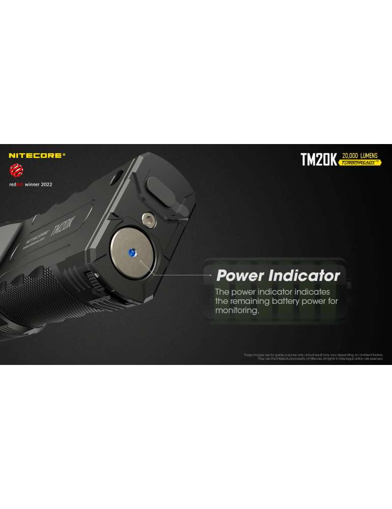 TM20K flashlight 20000LM rechargeable USB C
