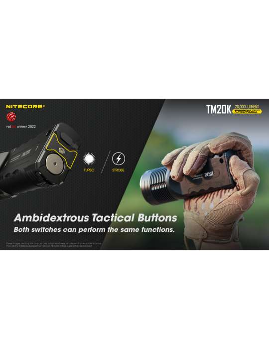 TM20K lampe torche 20000LM rechargeable USB C