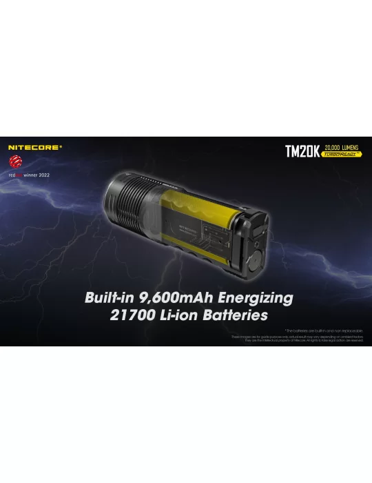 TM20K flashlight 20000LM rechargeable USB C–NITECORE BELUX