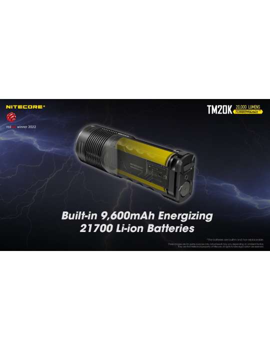 TM20K lampe torche 20000LM rechargeable USB C