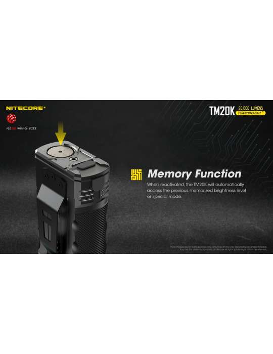 TM20K flashlight 20000LM rechargeable USB C
