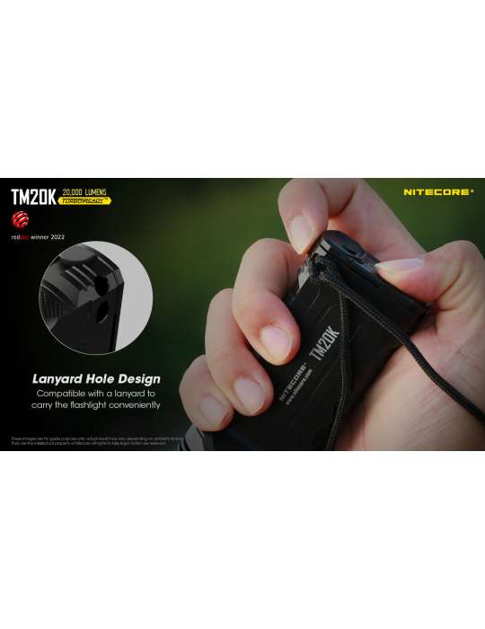 TM20K lampe torche 20000LM rechargeable USB C