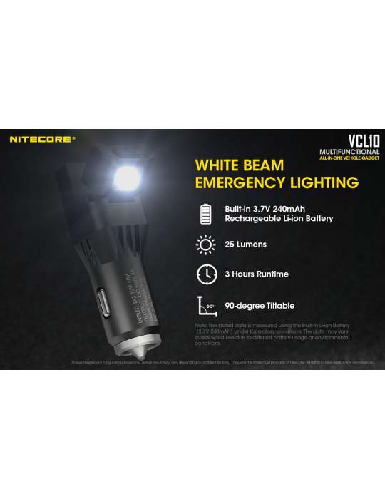 VCL10 noodlamp auto-USB-oplader car plug
