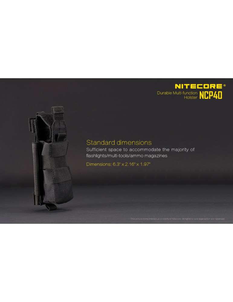 NCP40 holster pour lampe de poche nylon 1000D noir
