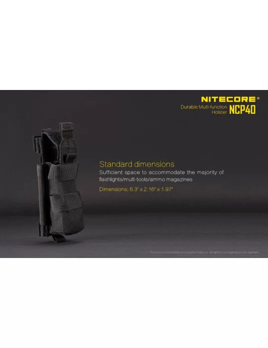 NCP40 holster for flashlight nylon 1000D black–NITECORE BELUX