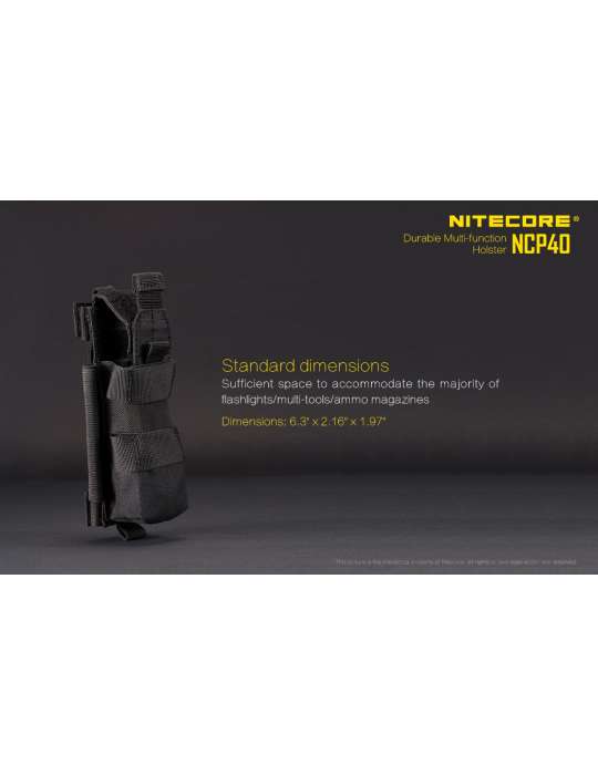 NCP40 holster pour lampe de poche nylon 1000D noir