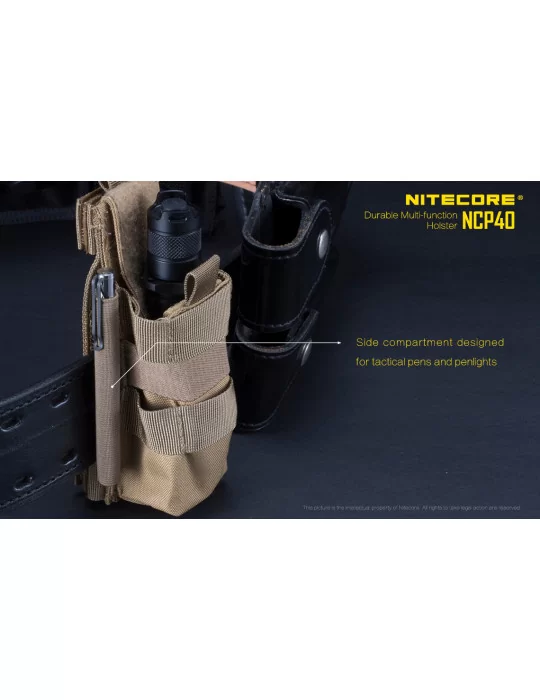 NCP40 holster for flashlight nylon 1000D black–NITECORE BELUX