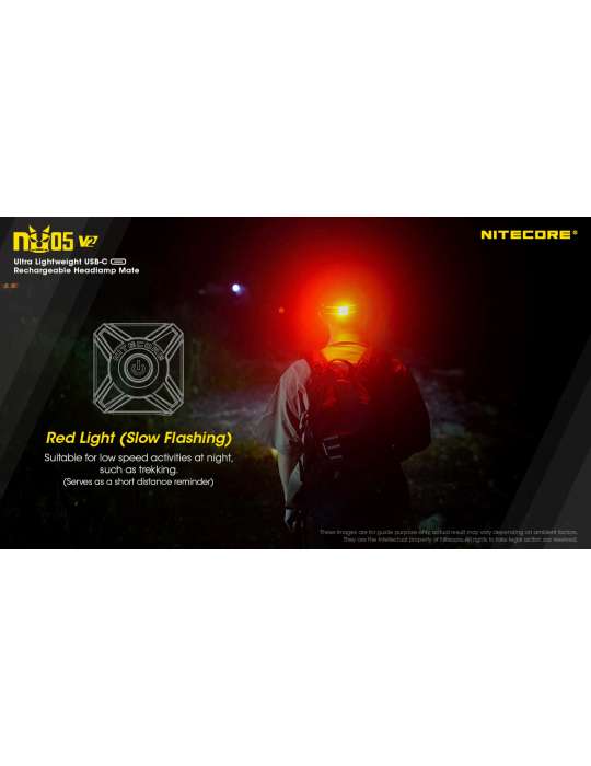 NU05 V2 KIT mini lampe signal 40LM LED blanc et rouge
