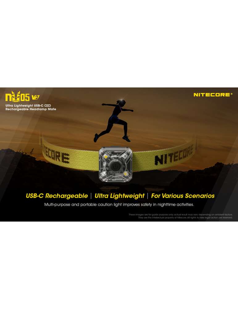 NU05 V2 KIT mini lampe signal 40LM LED blanc et rouge