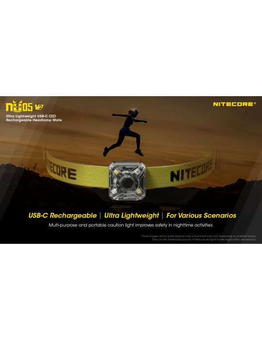 NU05 V2 KIT mini lampe signal 40LM LED blanc et rouge