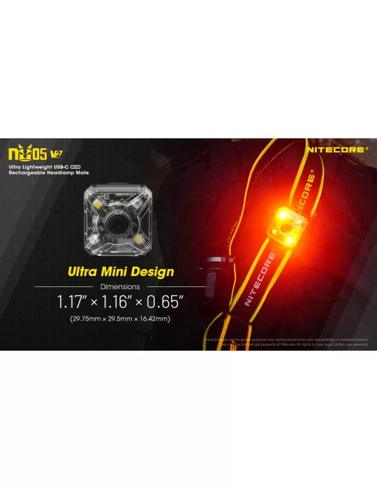 NU05 V2 KIT mini signal lamp 40LM white and red LED–NITECORE BELUX