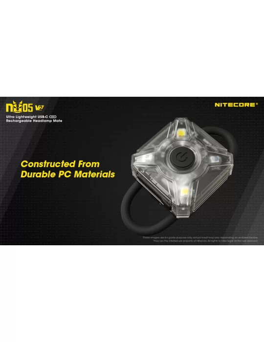 NU05 V2 KIT mini signal lamp 40LM white and red LED–NITECORE BELUX