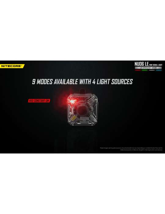 NU06LE mini lampe signal police blanc rouge vert bleu compatible ARC rail