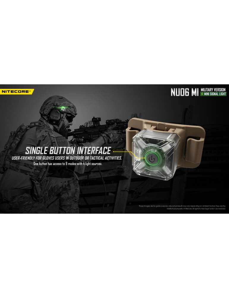 NU06MI mini lampe signal rouge bleu vert infra rouge police militaire