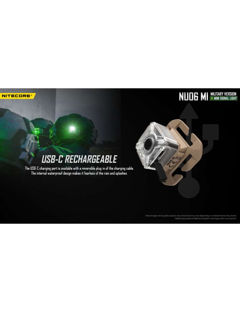 NU06MI mini lampe signal rouge bleu vert infra rouge police militaire