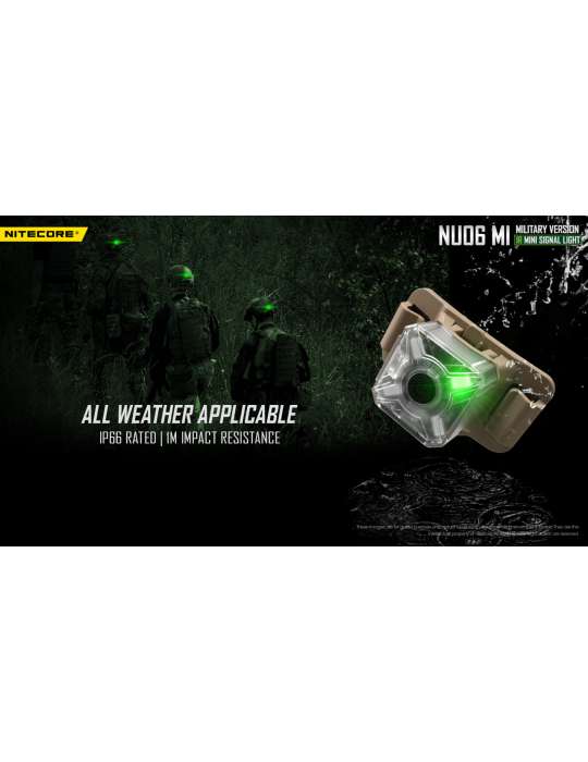 NU06MI mini lampe signal rouge bleu vert infra rouge police militaire