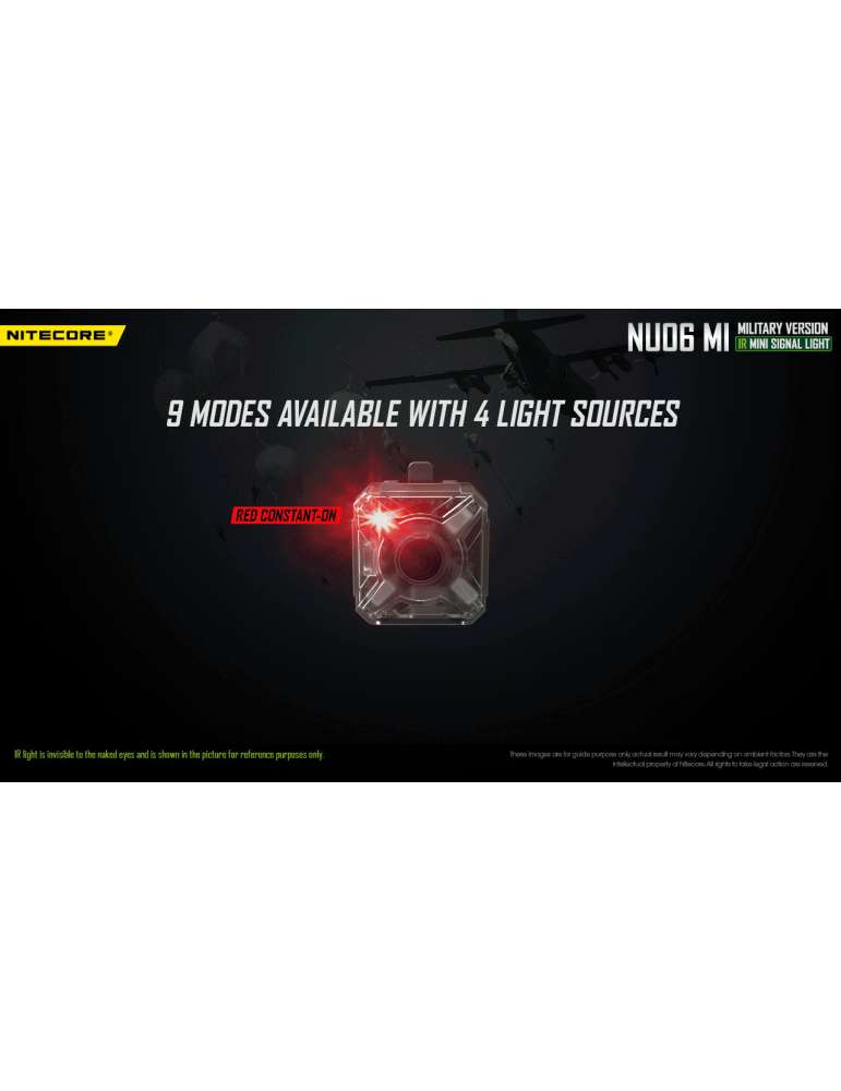 NU06MI mini lampe signal rouge bleu vert infra rouge police militaire