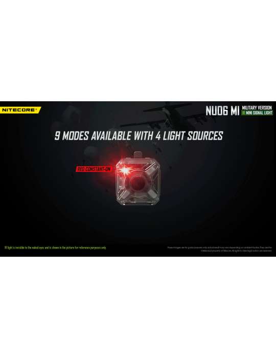 NU06MI mini lampe signal rouge bleu vert infra rouge police militaire