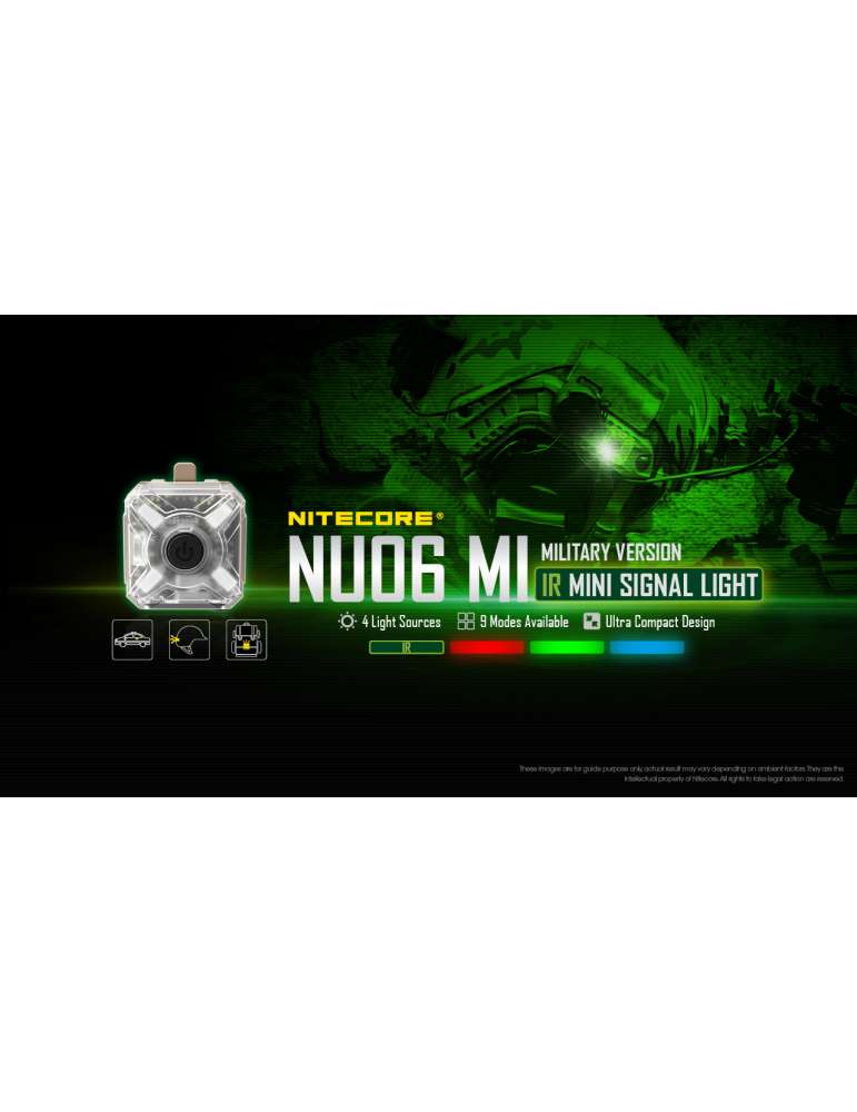 NU06MI mini lampe signal rouge bleu vert infra rouge police militaire