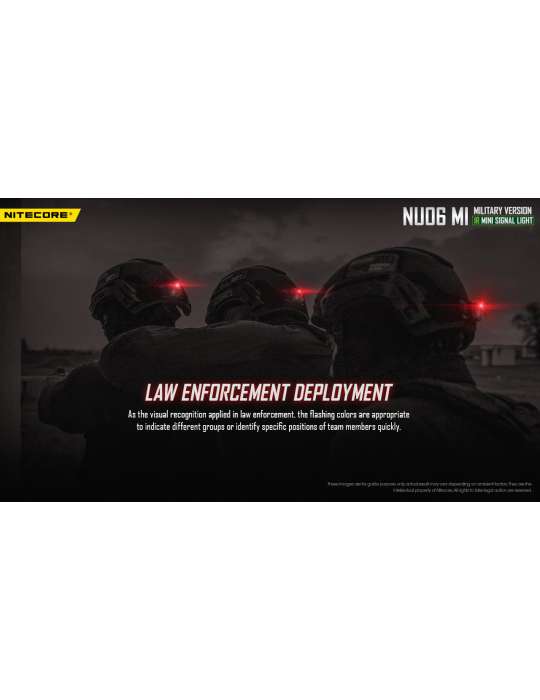 NU06MI mini lampe signal rouge bleu vert infra rouge police militaire