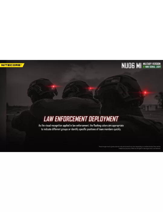 NU06MI mini lampe signal rouge bleu vert infra rouge police militaire–NITECORE BELUX